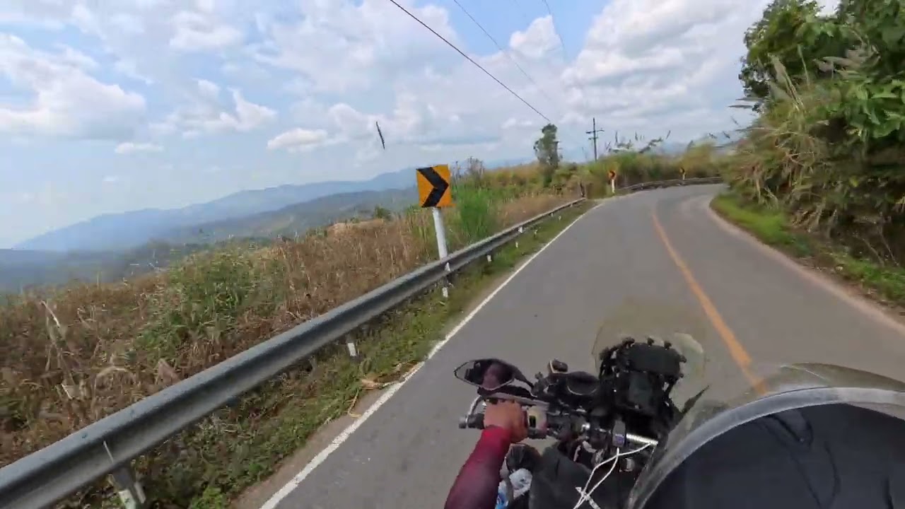Riding through country roads enroute to Phu Lang Ka 🇹🇭  on Yamaha Tenere 700