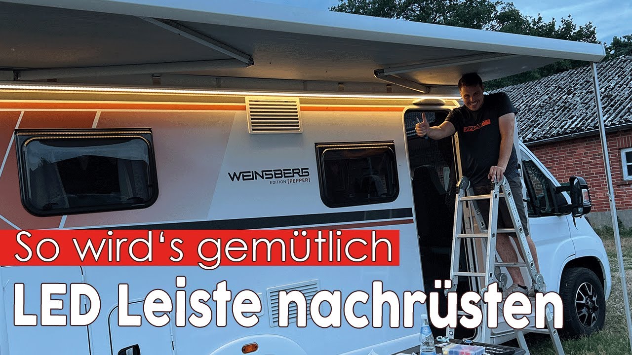 So wird’s gemütlich 🥰 LED Leiste an Markise nachrüsten 💡Weinsberg Pepper | Thule Omnister 5200