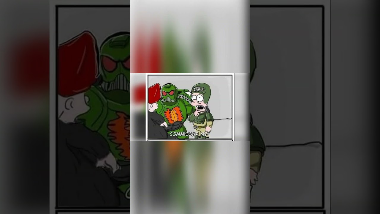 Warhammer 40k Comic Meme Dub: A Imperial Guard Commissar And Salamander Space Marine Find A Traitor