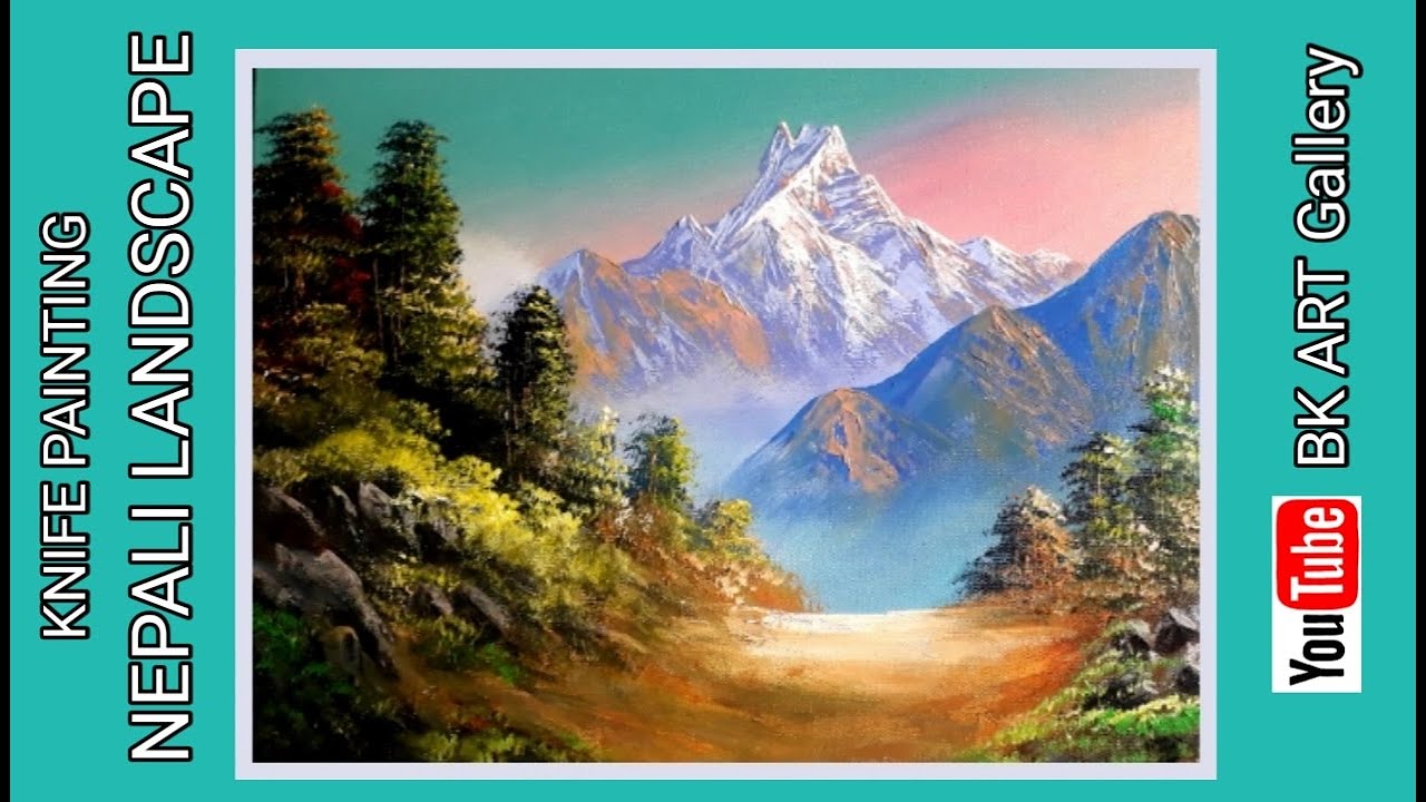 FISHTAIL MOUTAIN || STEP BY STEP || BK ART Galllery