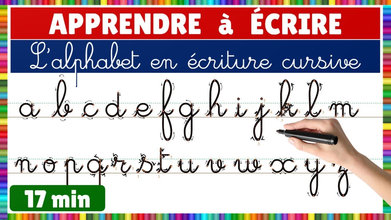Apprendre à écrire || Ecrire toutes les lettres de l'alphabet en écriture cursive !! 🖋️