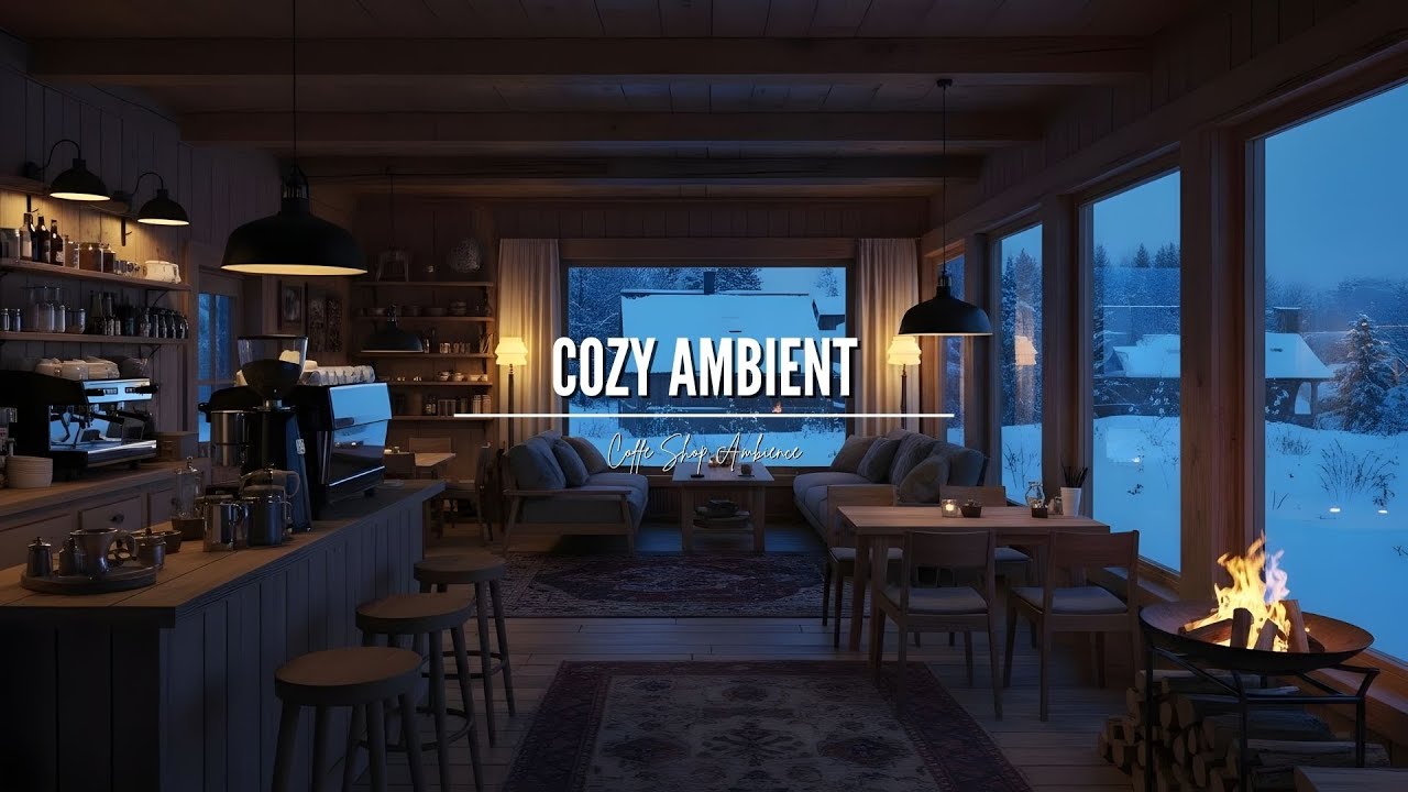 Relaxing Cozy Jazz Ambient ☕ Smooth Piano Café Atmosphere for Study, Sleep, Work