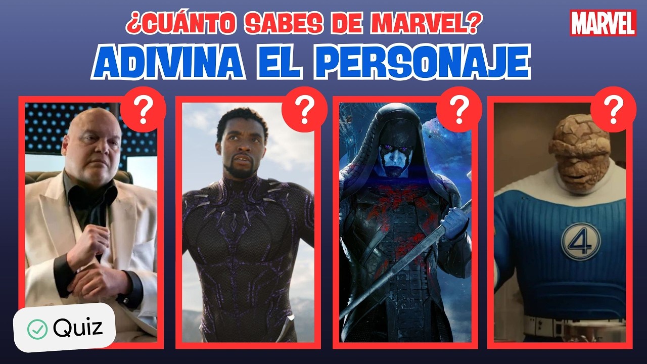 ¿CUANTO SABES de MARVEL? Adivina los 50 personajes! I MARVEL QUIZ nivel EXPERTO