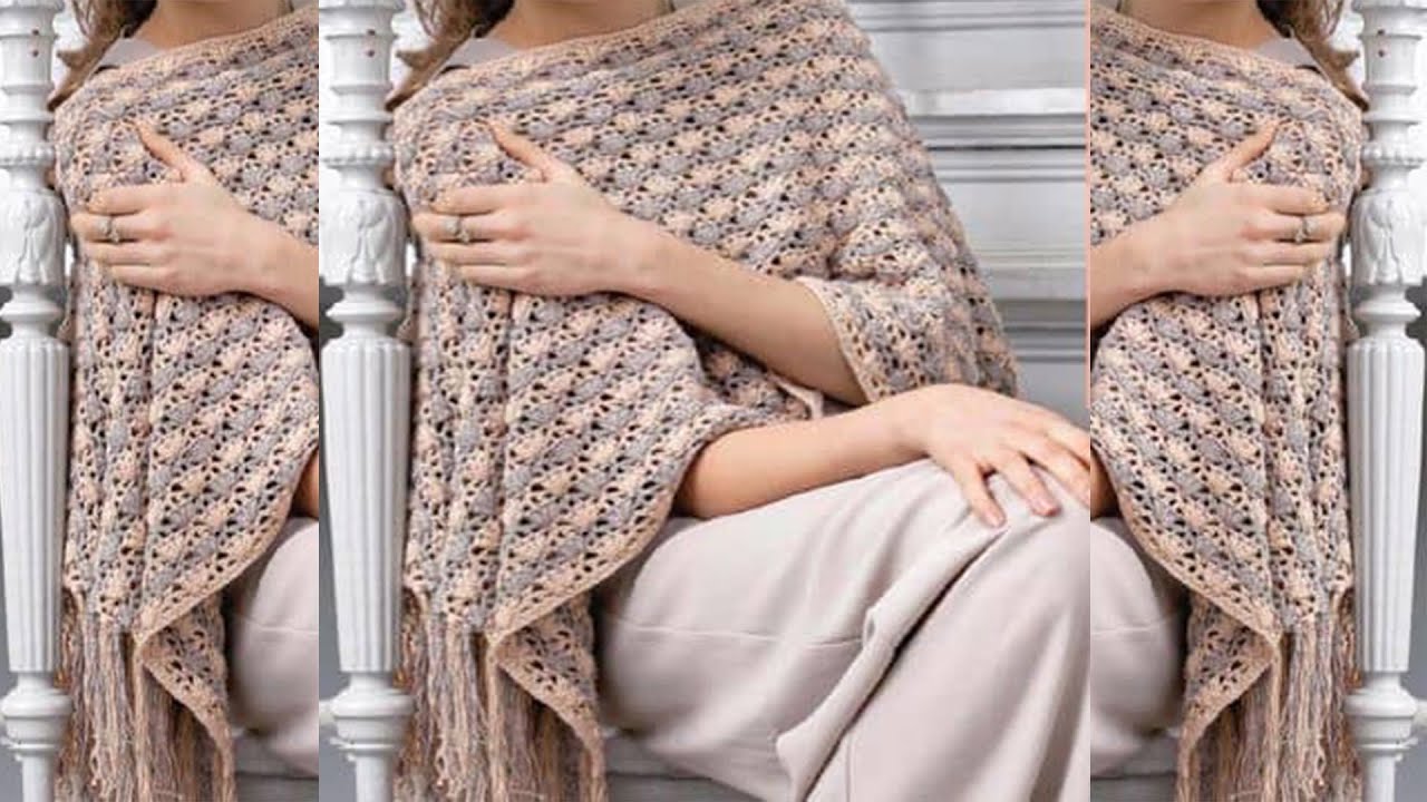🌿 Descubre Como Hacer La Elegante Puntada Para Chales y Ponchos