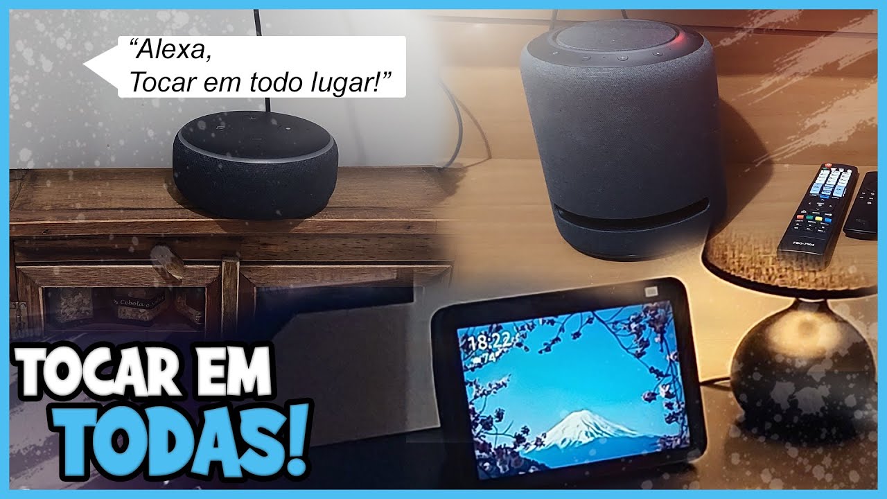 COMO SINCRONIZAR DISPOSITIVOS ECHO PARA TOCAR A MESMA MÚSICA? PAREAR SOM MULTIAMBIENTE ALEXA ECHO!