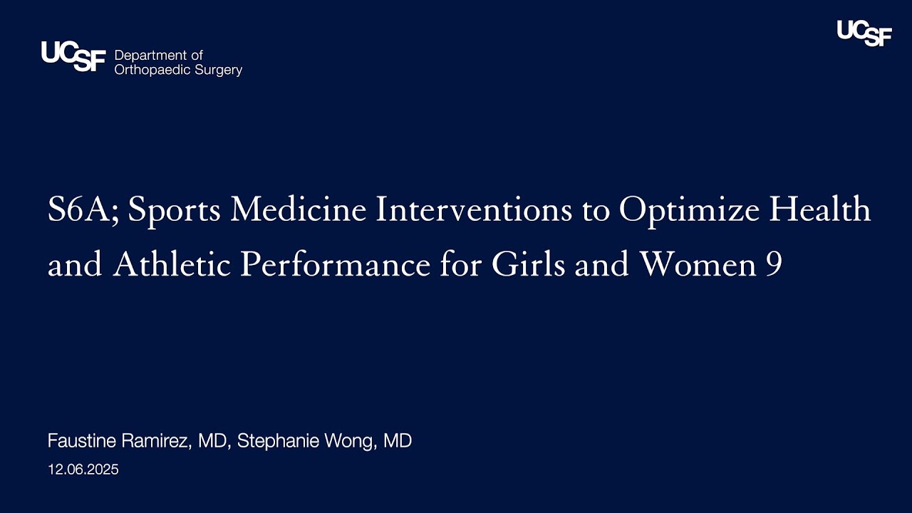 S6A; Sports Medicine Interventions to Optimize Health and Athletic Performance for Girls an ...