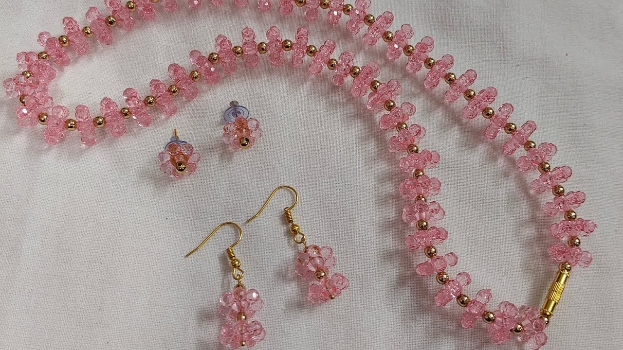 Flower മാലയും കമ്മലും ഉണ്ടാക്കാം #handmade jwellery #earrings #necklace#support 