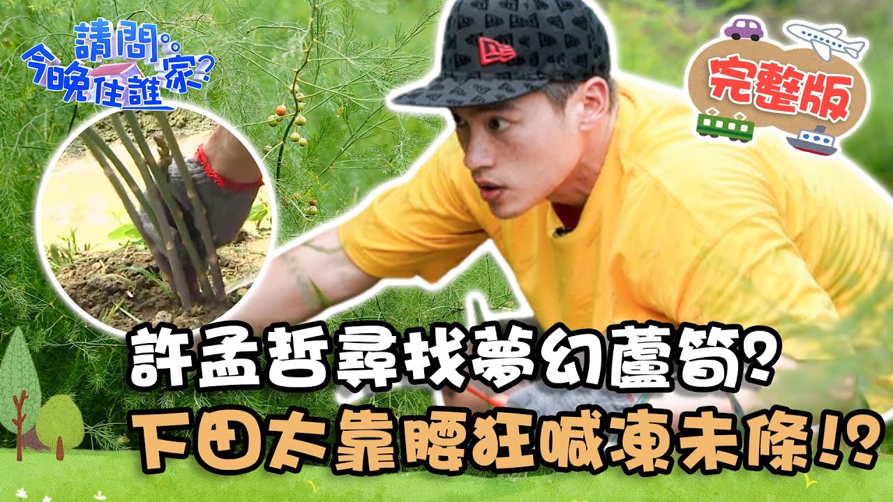 【台南】許孟哲尋找傳說中夢幻蘆筍？下田太「靠腰」狂喊凍未條！？📌官田【#請問今晚住誰家】20210512 EP362 王傳一 肯納 許孟哲