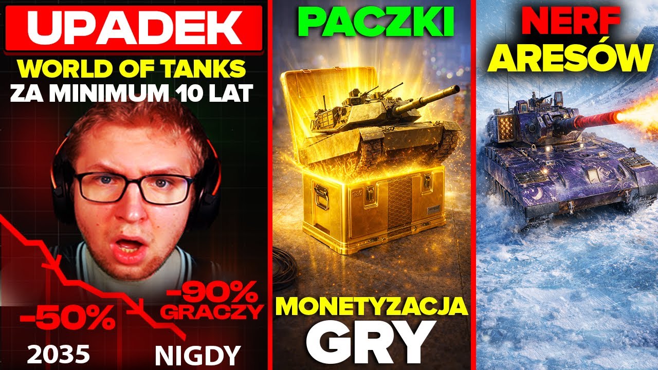 WOT UMRZE za MINIMUM 10 LAT! NERF ARES&Oacute;W i MONETYZACJA GRY | PLUTON z HALLACKIEM
