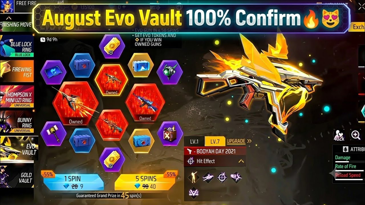 August Evo Vault Event 2026🔥😻 | next evo vault event | august month evo vault | ff next evo vault 