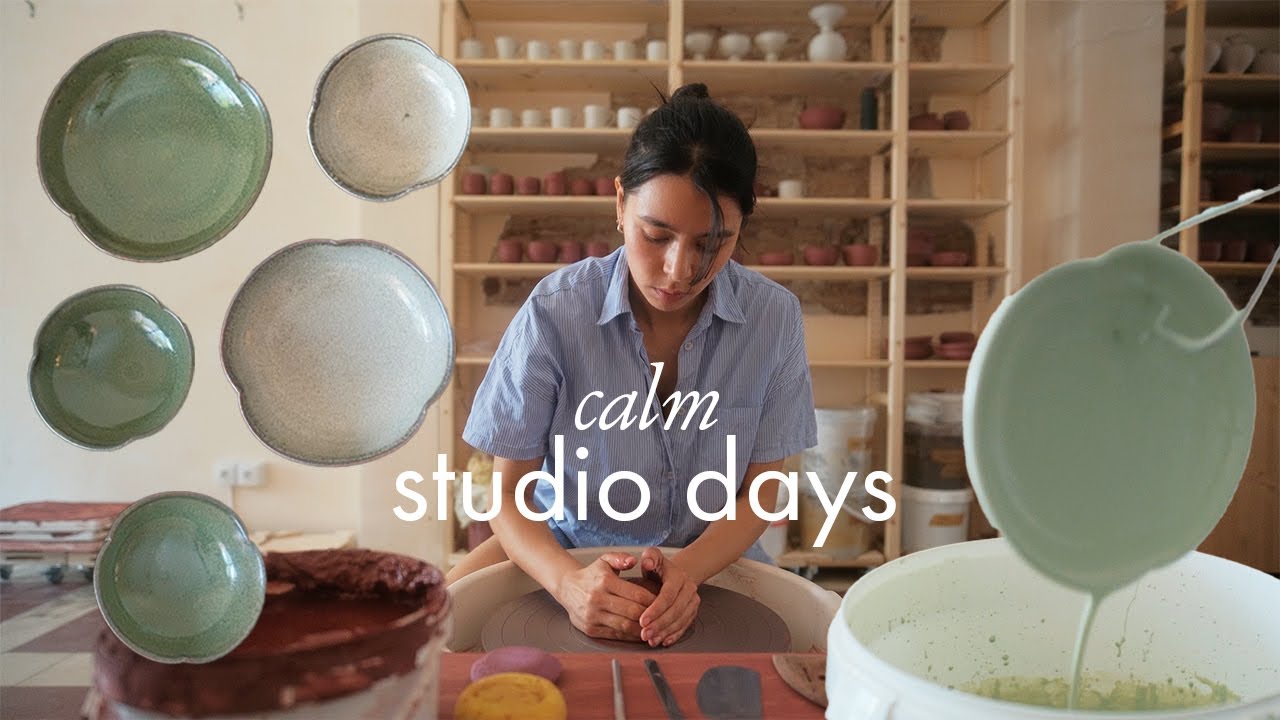STARTING A COLLECTION | First batch is out! glazing & making mugs  ( ep 5 )