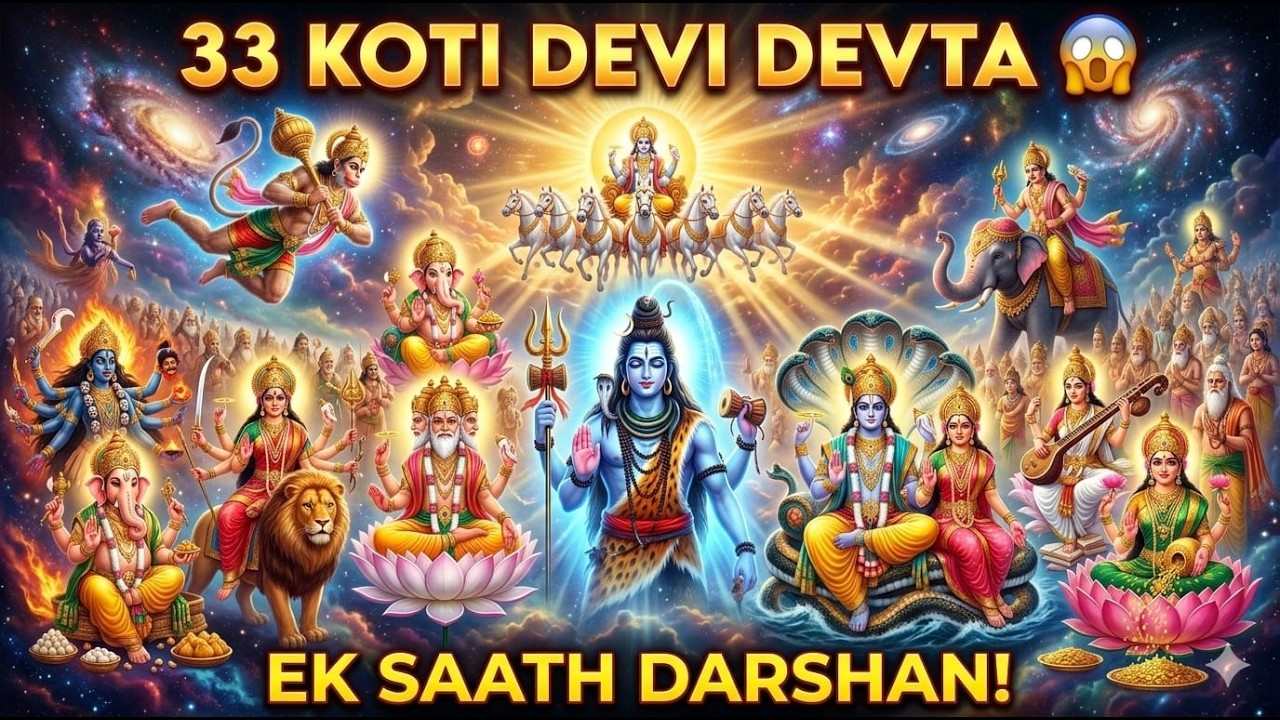 तैंतीस कोटि देवी-देवताओं की अद्भुत स्तुति 🙏 सुनते ही घर में आएगी सुख-समृद्धि | 33 Koti Devi Devta