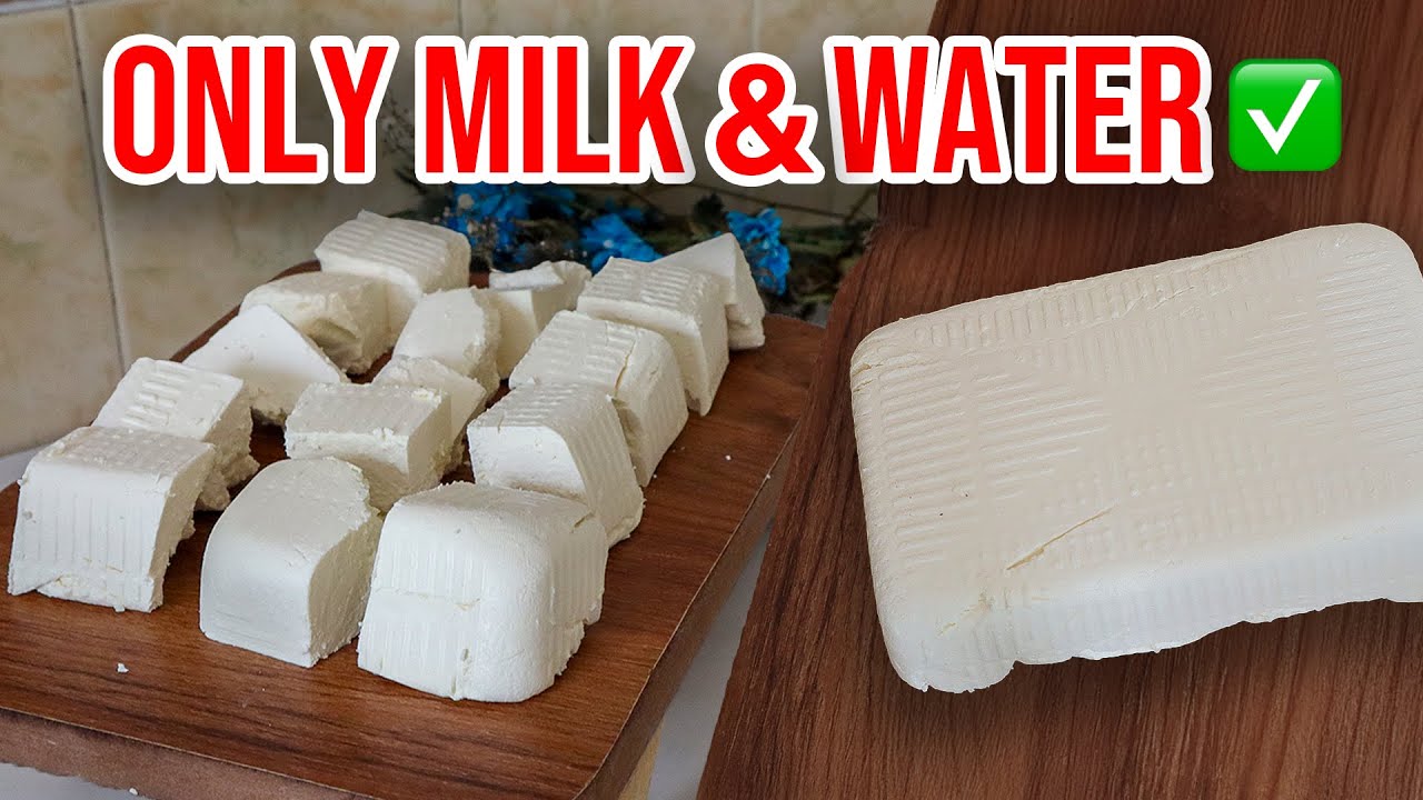 NO RENNET ❌ ONLY MILK AND WATER ✅ HOW TO MAKE FETA CHEESE AT HOME🧀 (The best feta cheese making)