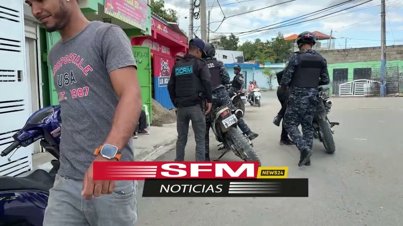 La policía y el Dicrim fuerte operativo hoy sábado en San Francisco de Macorís 