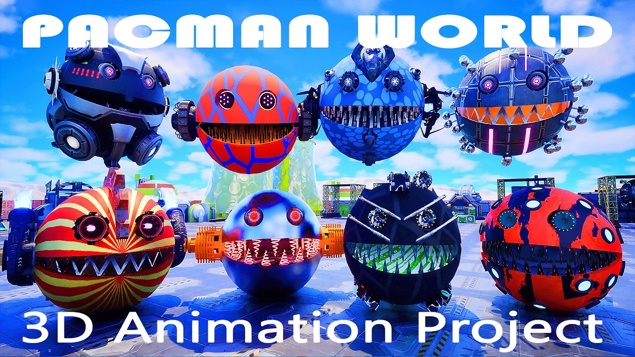 ROBOT PACMAN VS MONSTER PACMAN - BATTLE MONSTERS #monsterpacman #pacman #robotpacman