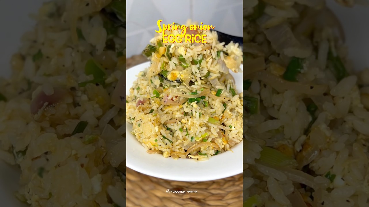 Spring onion egg rice