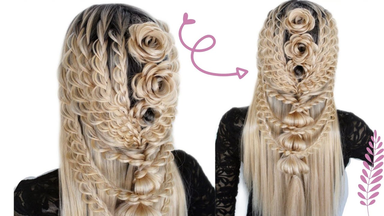 intricate braid || flower and bobble braid || #hairart