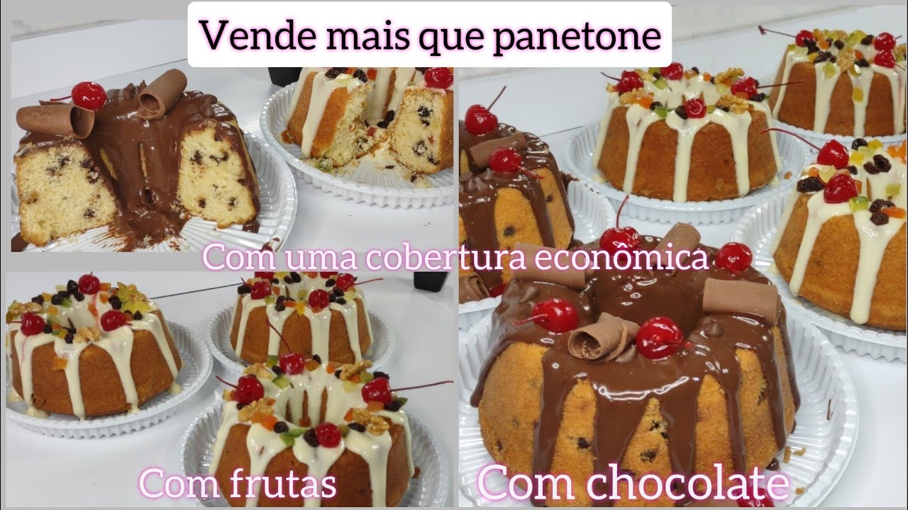 INVISTA NESSA RECEITA - VENDE MAIS QUE PANETONE/ BOLOTONE DE FRUTAS /BOLOTONE DE CHOCOLATE