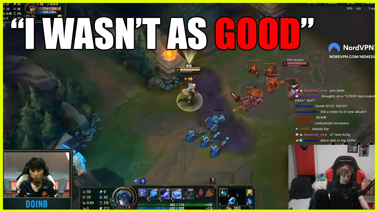 Nemesis reacts to his old VOD against Doinb
