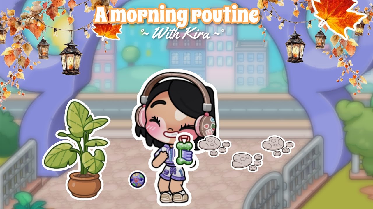 A Morning routine with Kira 🍂 || asmr ✨️ || 🍂🎃🐻🍁