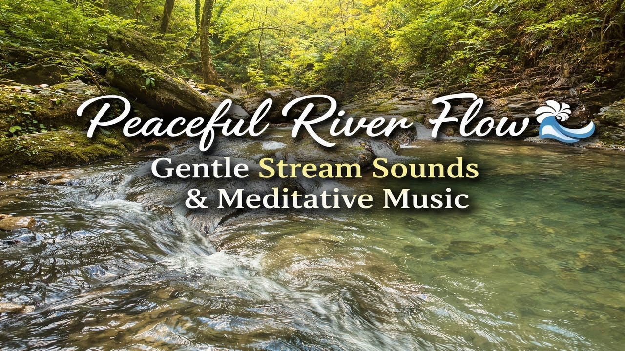 Peaceful River Flow 🌊 Gentle Stream Sounds & Meditative Music