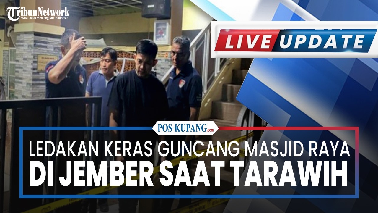 🔴Kronologi Ledakan Keras Guncang Masjid Raya di Jember saat Tarawih, Jemaah Panik & Tembok Jebol