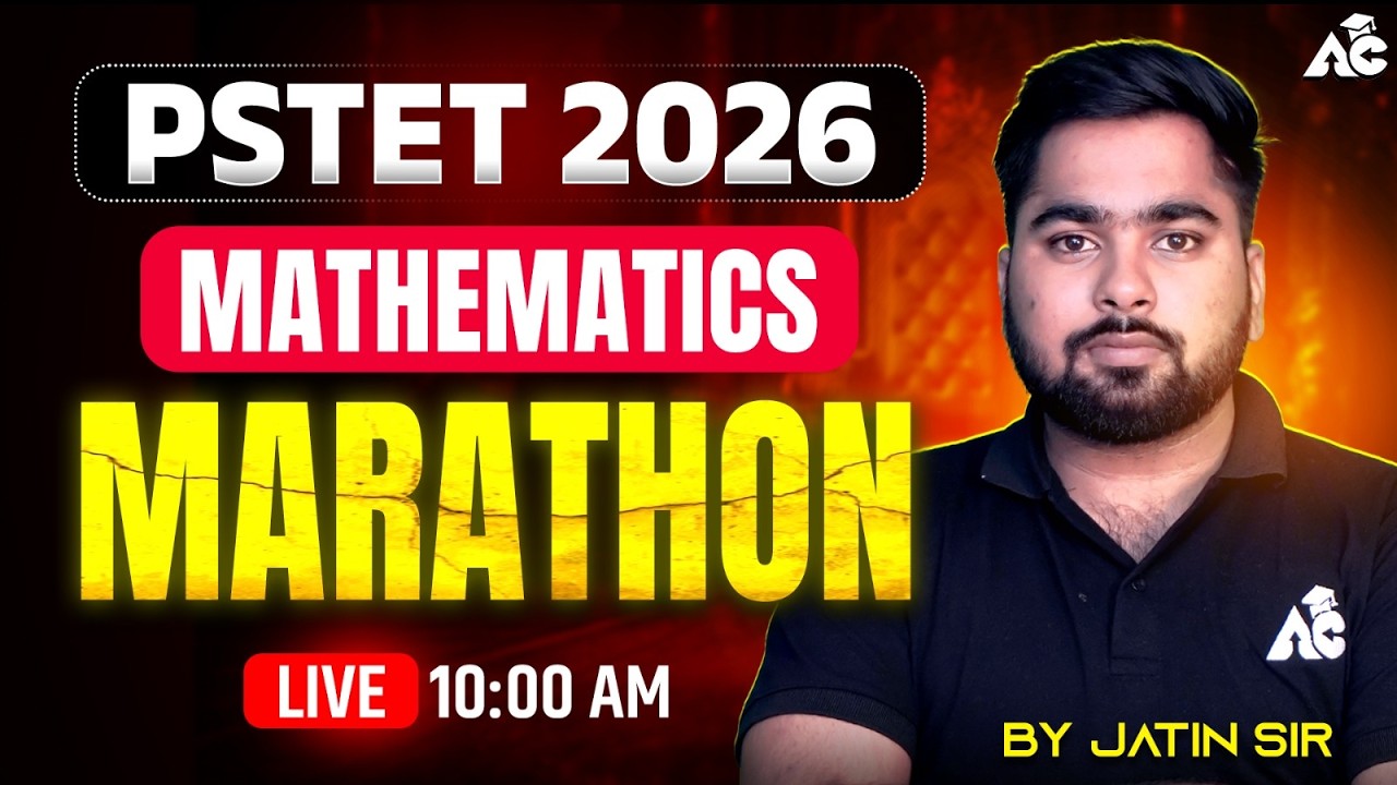 PSTET 2026 Mathematics Marathon | Complete Maths Revision in One Class | By Jatin Sir