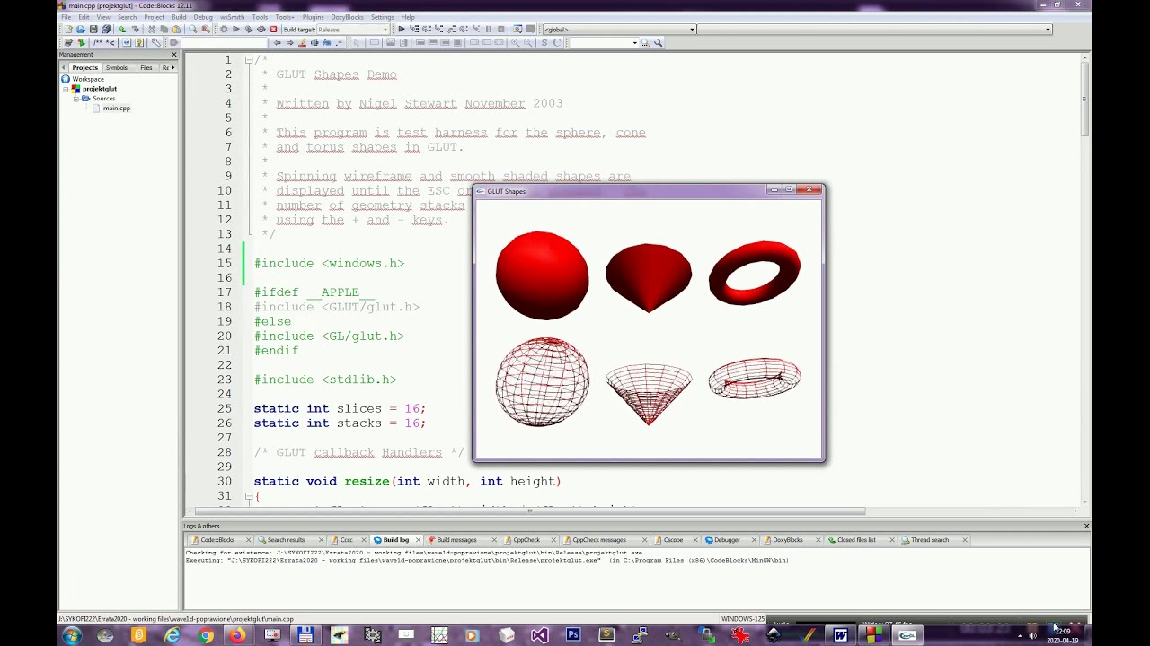 Warsztat #5: OpenGL w CodeBlocks
