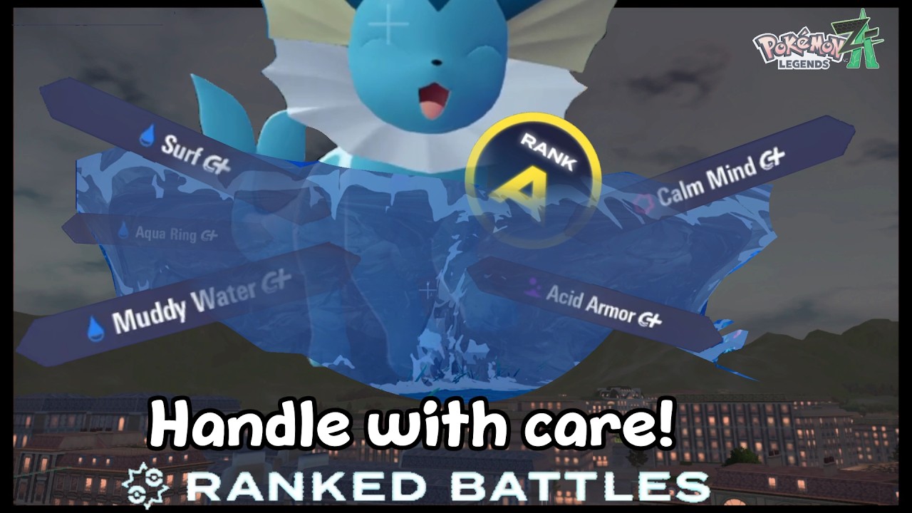 Melee Vaporeon is RIDICULOUSLY BULKY Pokémon Legends ZA Online Ranked