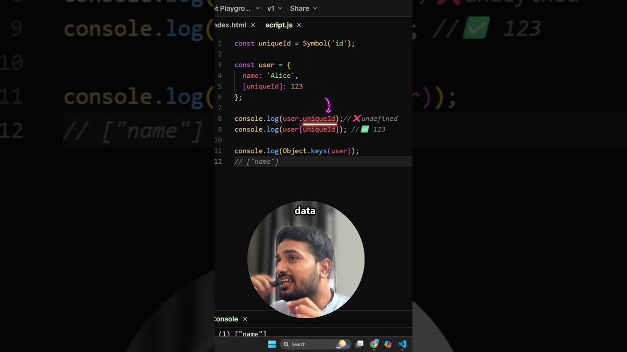 Javascript Symbol data type explained | JavaScript interview questions and answers