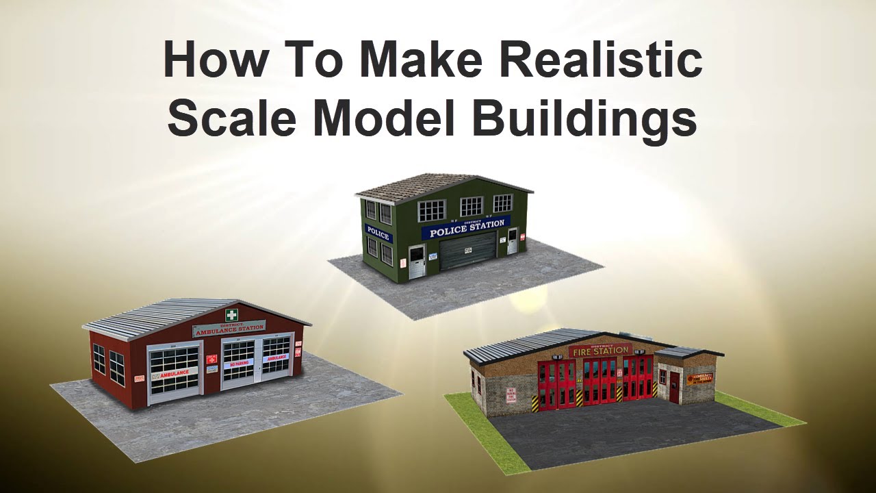 Tutorial Building Fire-Police And Ambulance Station Scale Models | OO, N, HO Scale Railroads |🔥