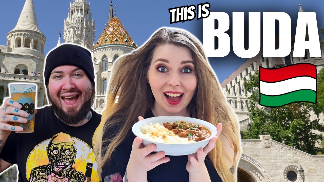 Exploring the BUDA side of BUDAPEST 🇭🇺 - HUNGARIAN FOOD & Buda CASTLE