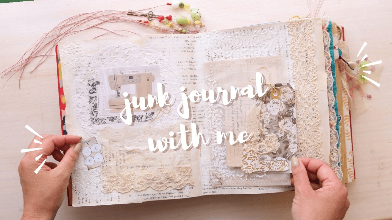 junk journal with me | a page for my new sewing machine