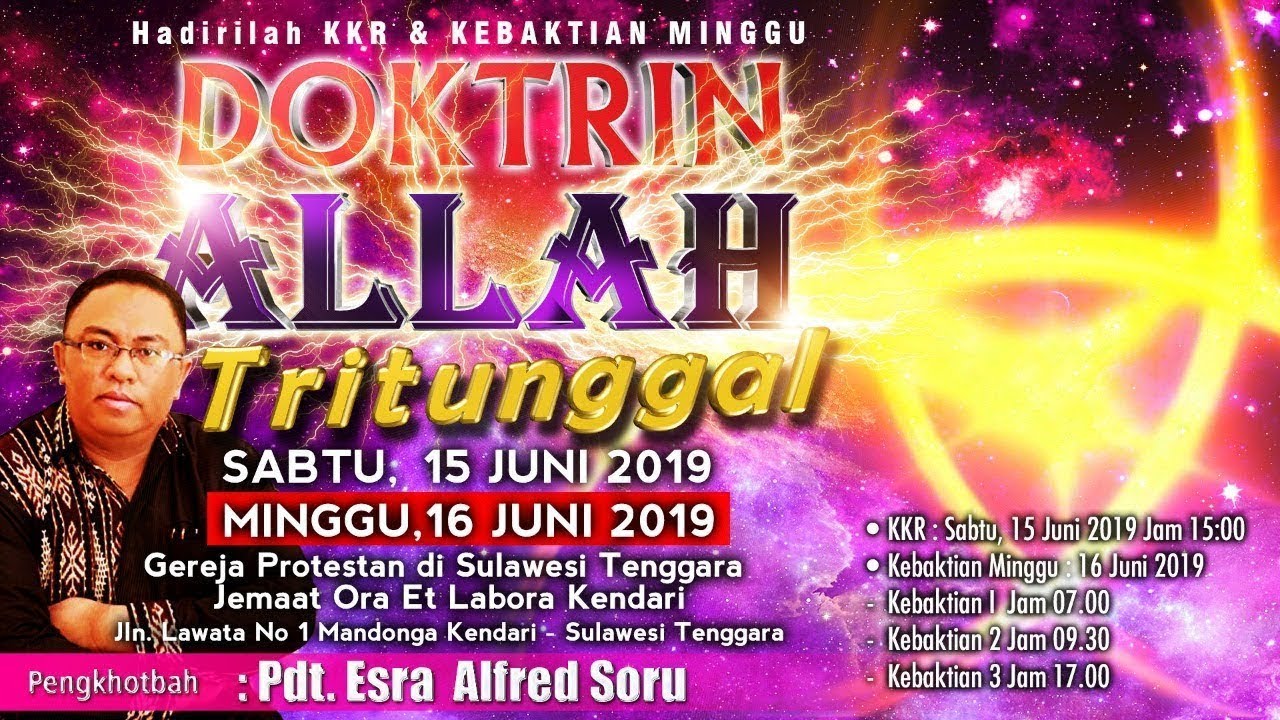Pdt. Esra Alfred Soru : DOKTRIN ALLAH TRITUNGGAL