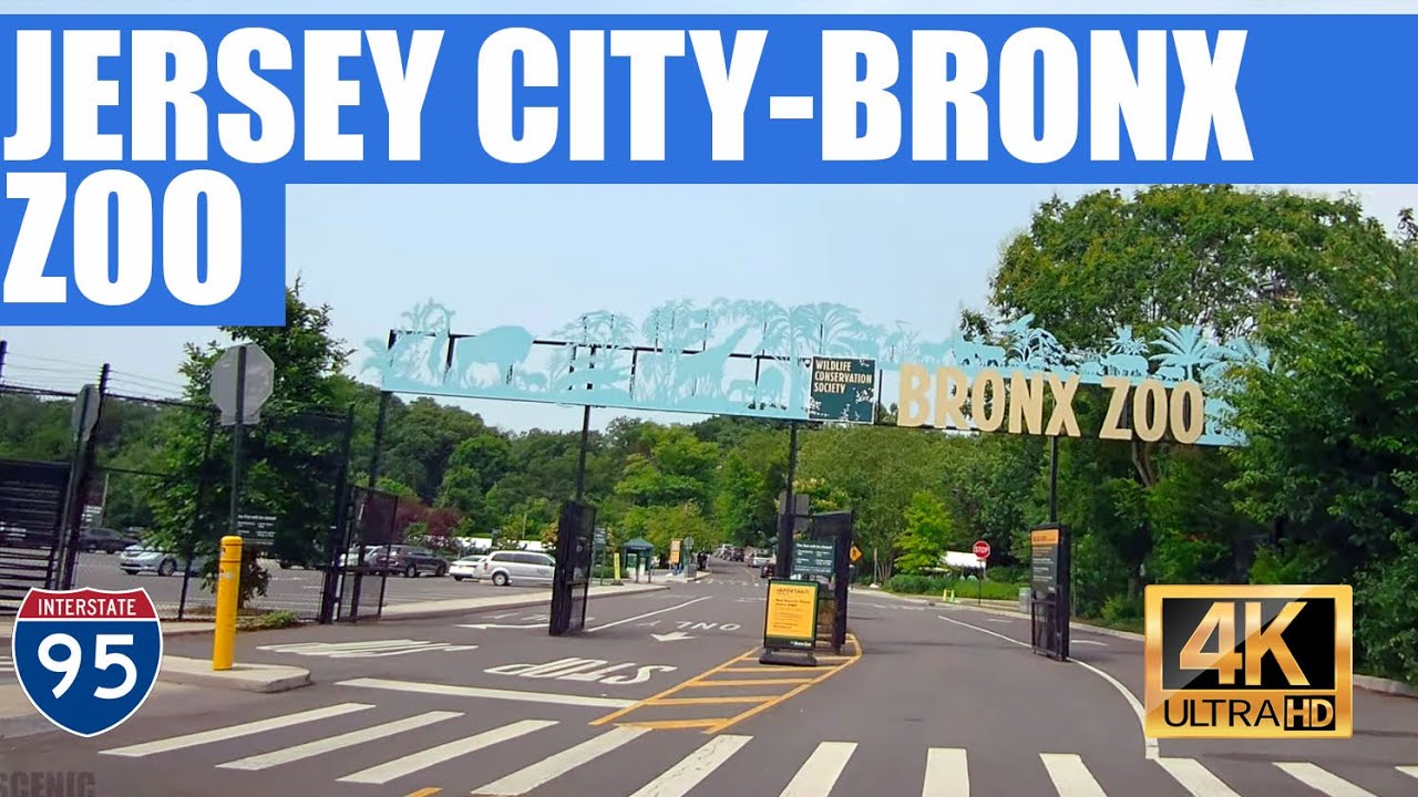 Driving Jersey City Heights to Bronx Zoo via I-95 (4K)