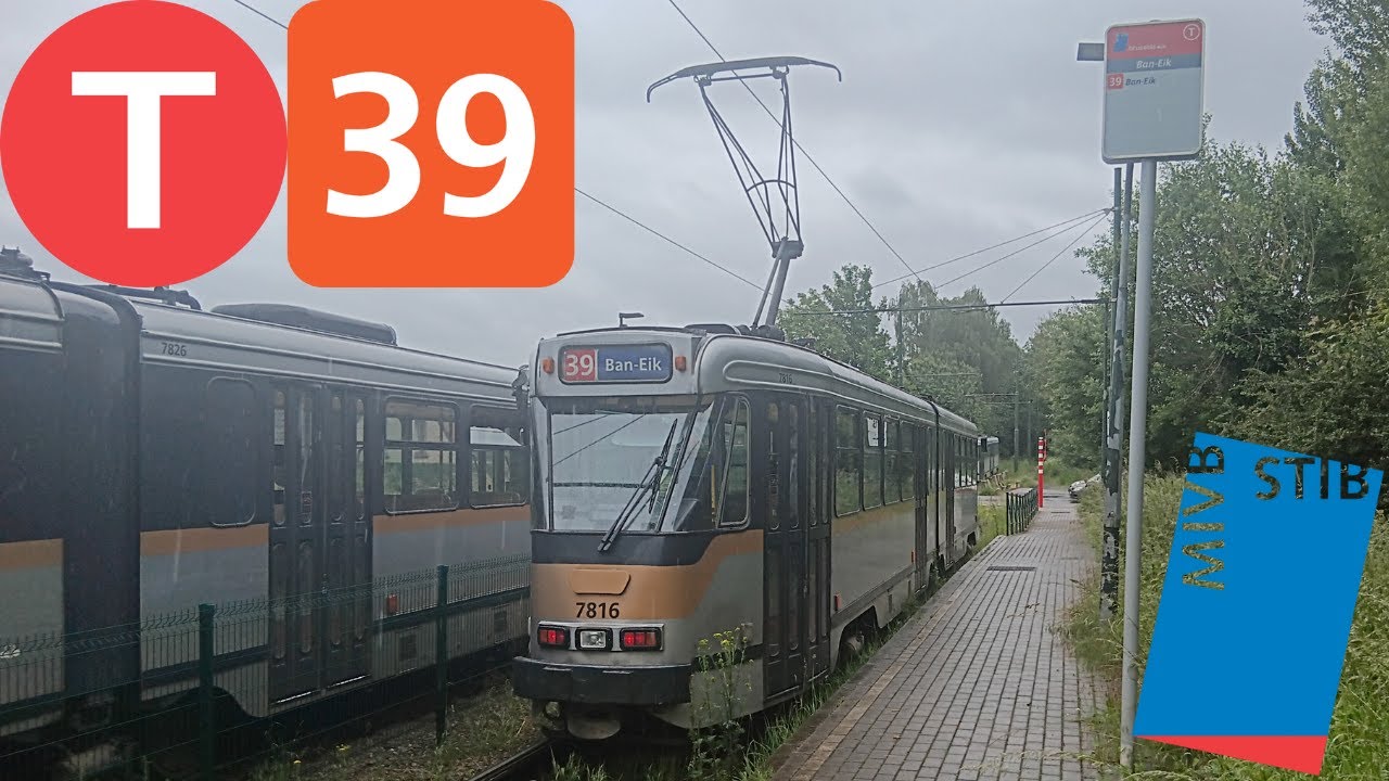 (Tramway Stib) Trajet complet ligne 39 Montgomery à Ban Eik PCC 7700 n°7816.