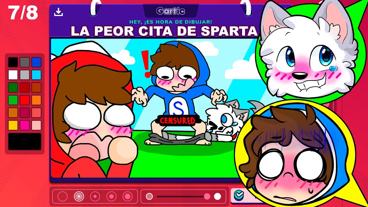 ¡LA PEOR CITA DE SPARTA en GARTIC PHONE! 🤣🎨💔 REACCIONAMOS a las ANIMACIONES mas DIVERTIDAS - Alexy