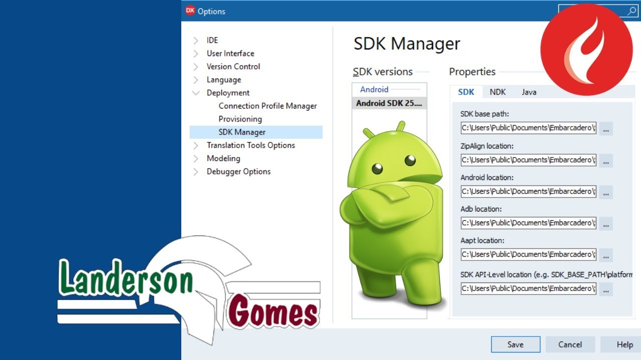 Delphi Configura&ccedil;&atilde;o R&aacute;pida Android SDK