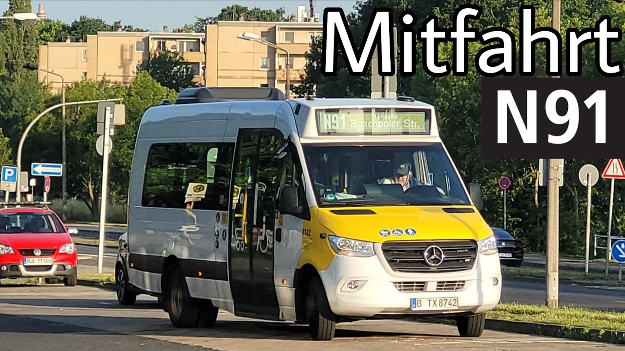 Mitfahrt | Mercedes-Benz/Tremonia Sprinter City 45 | Linie N91 | S+U Wuhletal - Boschpoler Straße