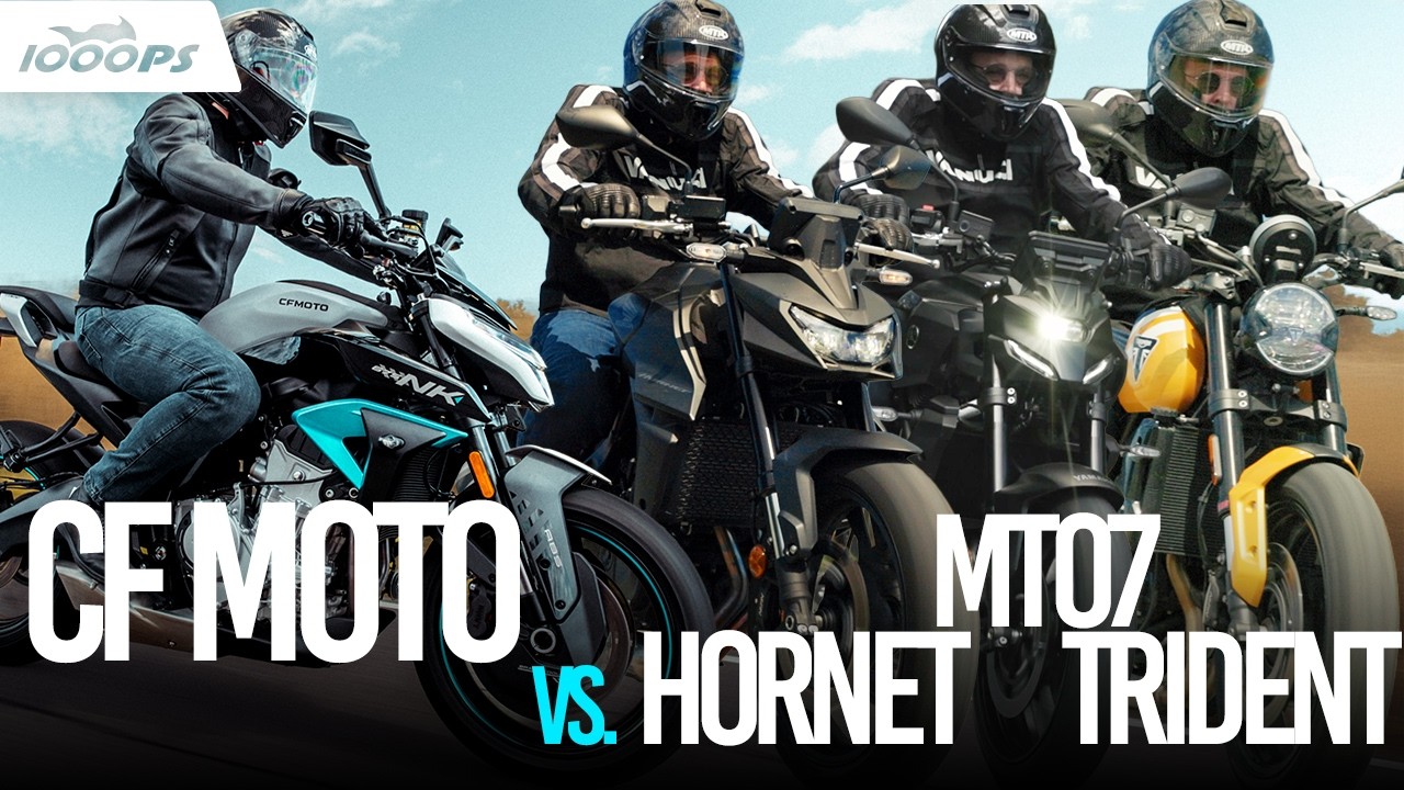 Comparativa Naked 2025: Trident 660 vs CF Moto 675 NK vs Yamaha MT07 vs Honda Hornet 750