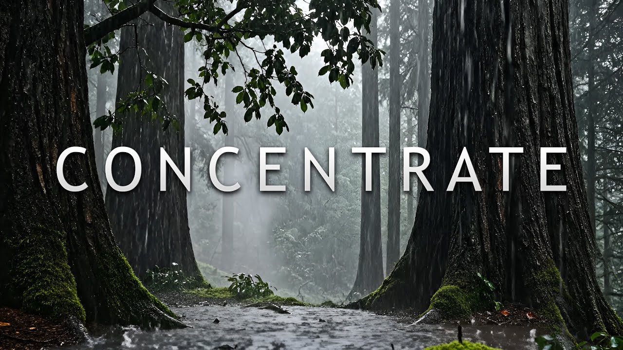 Private Forest Estate at Night | Heavy Rain & Melancholic Music