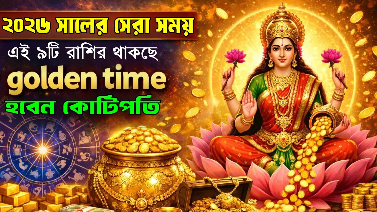 ২০২৬ সালের সেরা সময় এই ৯টি রাশির থাকছে গোল্ডেন টাইম হবেন কোটিপতি || how you become a rich