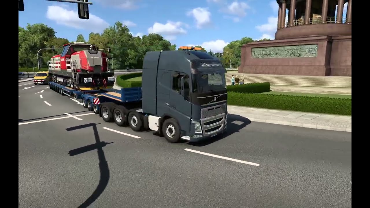 Extreme Heavy Haul! Volvo FH4 750HP Moving EffiShunter 1000 from Berlin to Szczecin | ETS2