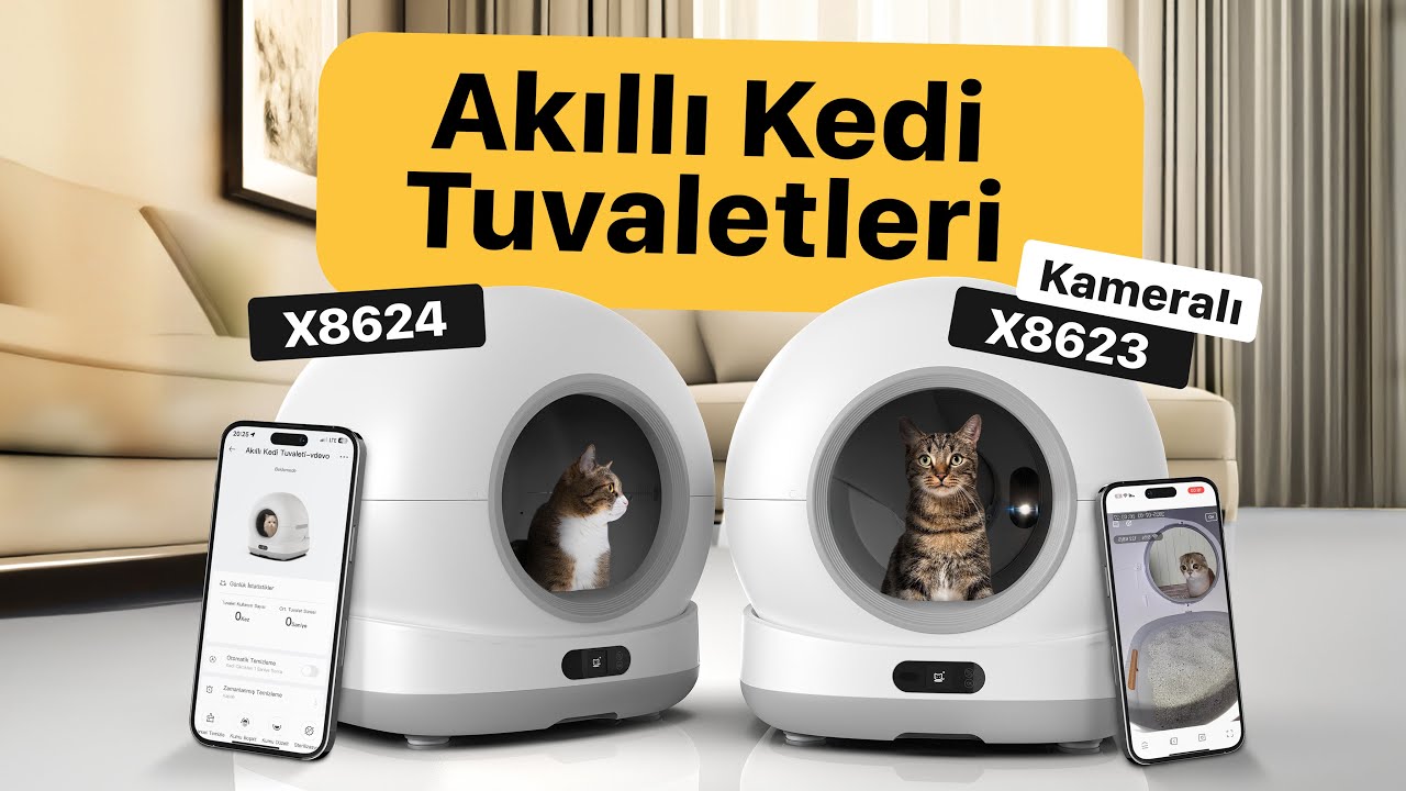 X8623 ve X8624 Akıllı Otomatik Kedi Tuvaletleri