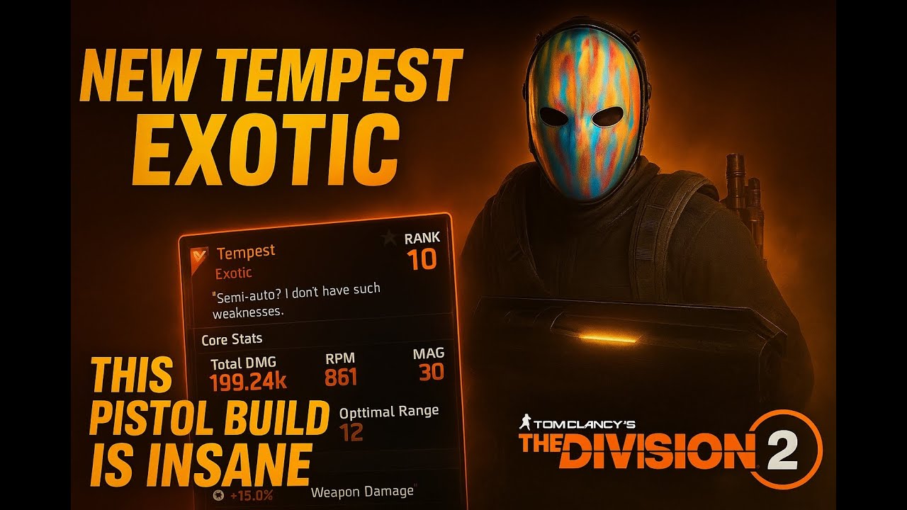New Tempest Exotic Pistol Build (INSANE DAMAGE) | Division 2