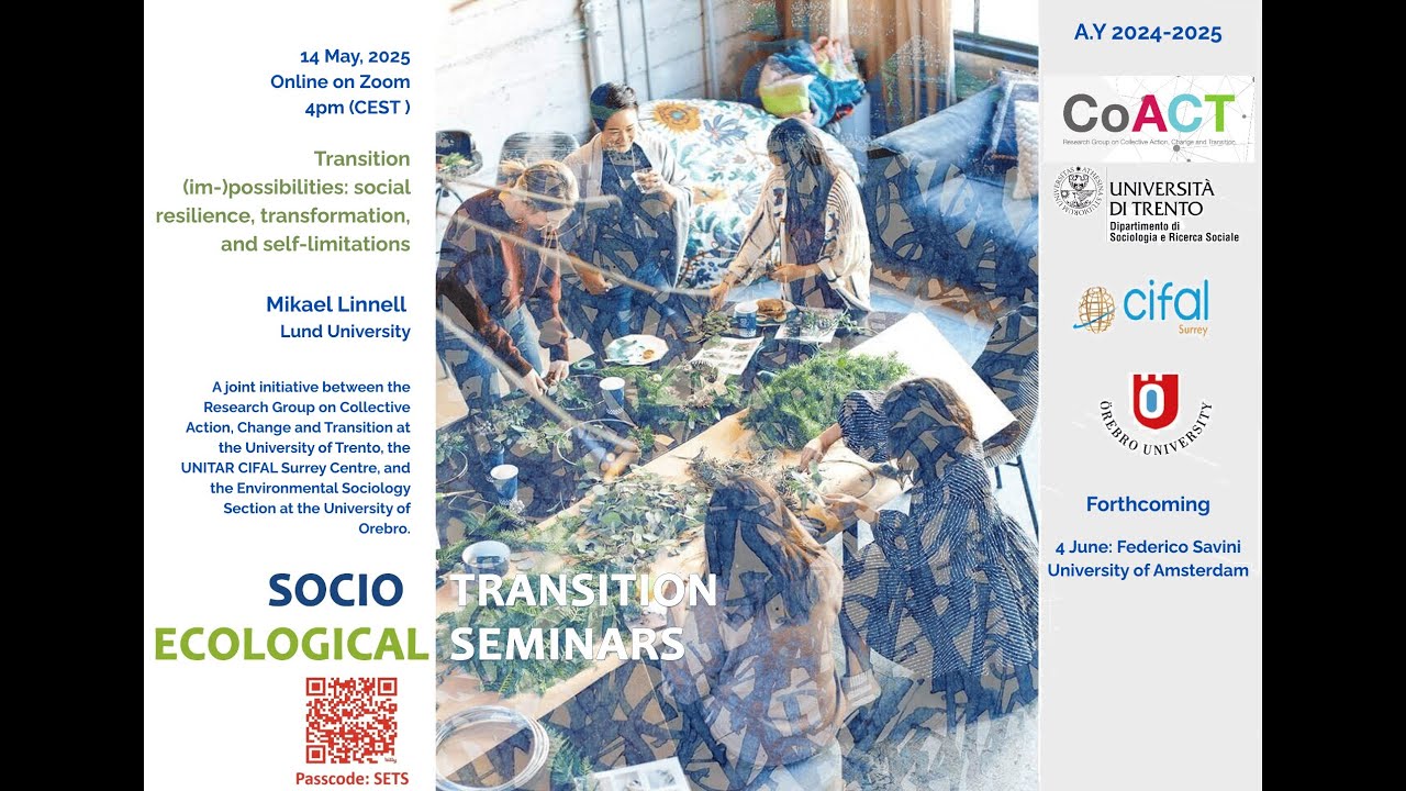 SETS seminar 14 May 2025 by Mikael Linnell, Lund University, Sweden.