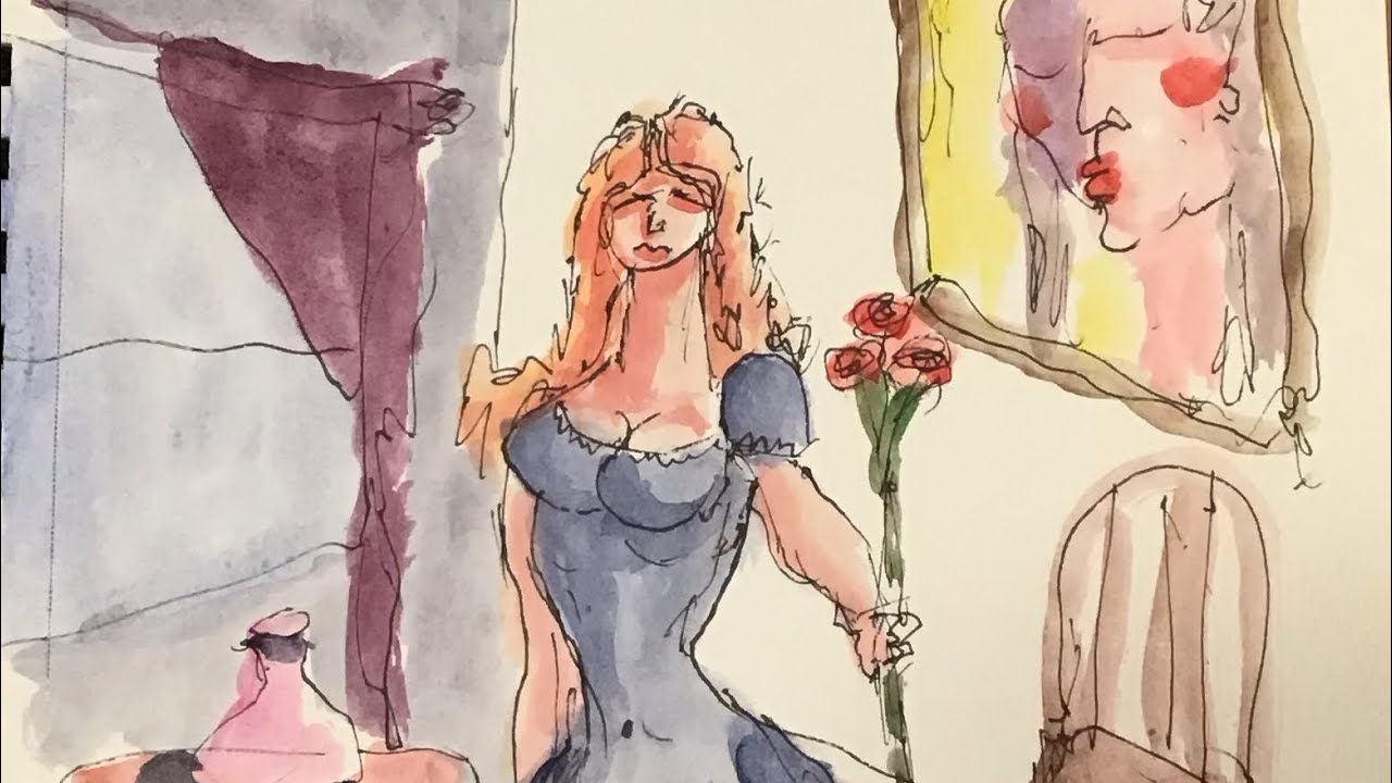 RMK is live! Morning sketch and paint #art #watercolors #RMK