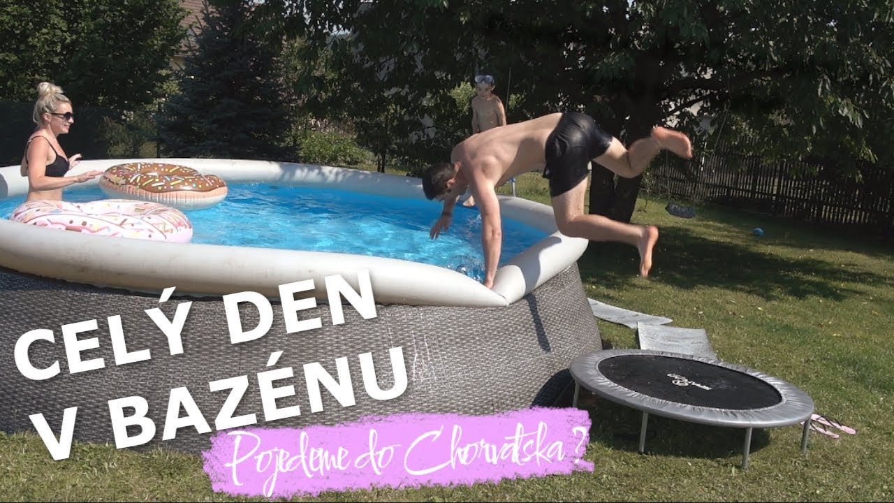 CELÝ DEN V BAZÉNU 🌞🌊 INFO O CHORVATSKU 🌴 A STAVBĚ 🏠