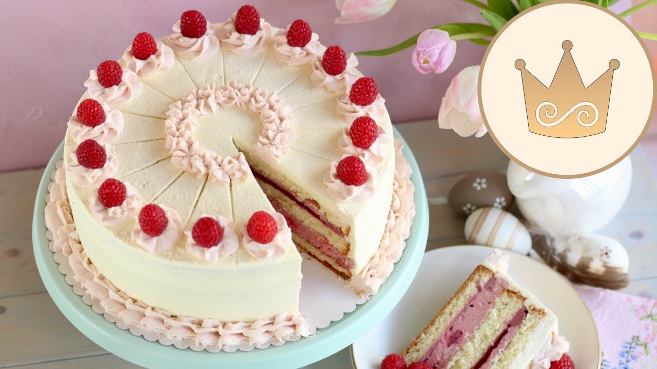 HIMBEER-SAHNETORTE! 🍰👌🏼OSTERTORTE SELBER BACKEN 💝 Rezept von SUGARPRINCESS