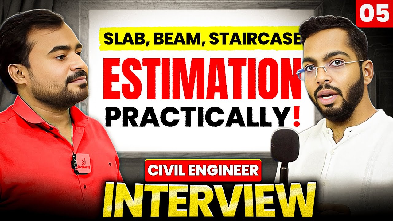 How to Calculate Staircase, Slab & Beam Estimation Practically on Site | Civil Engineer Guide